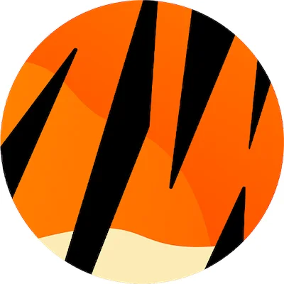 Happy Tiger square icon